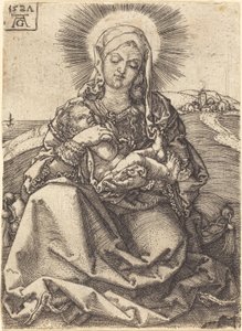 Bir Mindere Oturan Manzarada Madonna by Heinrich Aldegrever