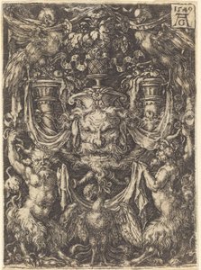 Maskeli Süs, Aşağıdaki Satirler Arasında Kartal, 1549. by Heinrich Aldegrever