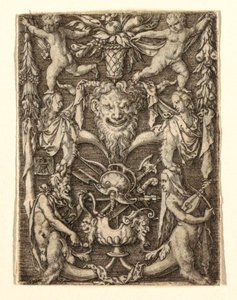 Maskeli ve Grotesk Figürlü Süsleme by Heinrich Aldegrever