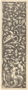 Bir Sfenksin Sırtındaki Bir Çocukla Süsleme, 1535. by Heinrich Aldegrever