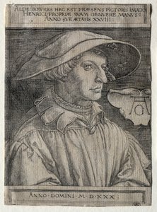 Otoportre, 1530. by Heinrich Aldegrever