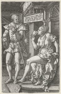Sophonisba zehir içer by Heinrich Aldegrever