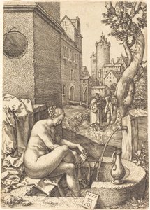 Susanna, İki Yaşlı Tarafından Şaşırdı, 1555. by Heinrich Aldegrever