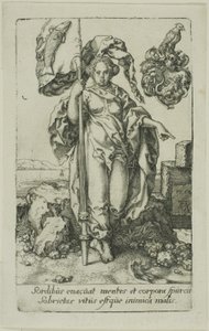 Temperance, Erdemlerden by Heinrich Aldegrever
