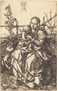Oturan Bakire, 1553. by Heinrich Aldegrever