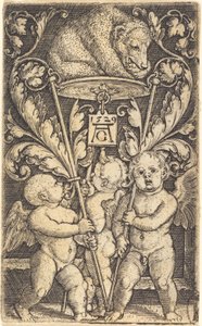 Üç Aşk Tanrısı ve Bir Ayı, 1529. by Heinrich Aldegrever