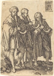 Üç Müzisyen, 1551. by Heinrich Aldegrever