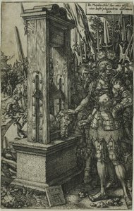 Titus Manlius Oğlunun Kafasını Kesiyor by Heinrich Aldegrever