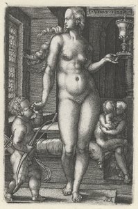 Venüs (nesne üzerindeki başlık) Yedi Gezegen (dizi başlığı) by Heinrich Aldegrever