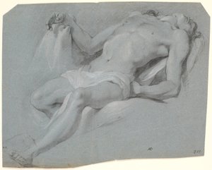 Yatay erkek model; Pietà için çalışmak? by Heinrich Dittmers