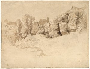 Olevano yakınlarındaki Kaya Oluşumları by Heinrich Dreber