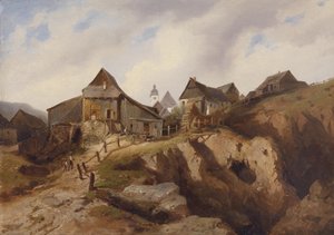 Altenberg yakınlarındaki köy by Heinrich Eduard Müller