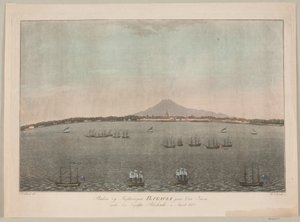 1800 yılında İngiliz ablukası sırasında Java adasındaki Batavia şehri ve kalesi