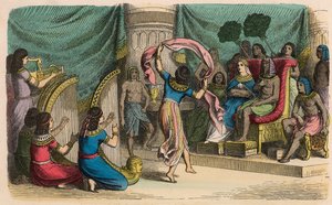 Antik Mısır: Kralın önünde müzik ve dans by Heinrich Leutemann