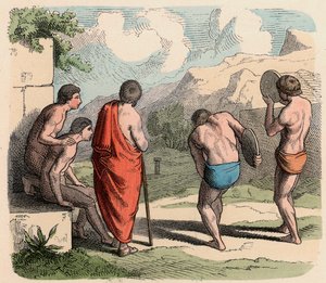 Antik Yunanistan: Spor, Disk Fırlatma by Heinrich Leutemann
