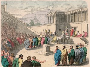 Antik Yunanistan: Tiyatro - Agamemnon trajedisinin prodüksiyonu