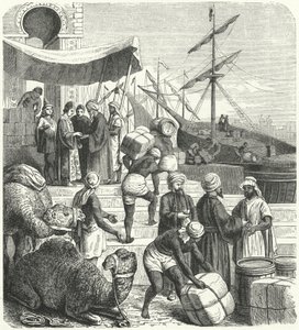 Arap tüccarlar (gravür) by Heinrich Leutemann