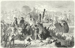 Actium Savaşı, MÖ 31 (gravür) by Heinrich Leutemann