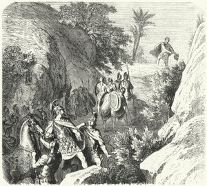 Makedonyalı Perseus, Teselya geçitleri boyunca yürüyüşte (gravür) by Heinrich Leutemann