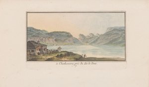 Gezicht op Les Charbonnières aan het Lac de Joux à Charbonieres, près du Lac de Joux (nesne üzerine başlık) Landschappen in Zwitserland (dizi başlığı) Sammlung einiger Aussichten in der Schweiz (dizi başlığı)
