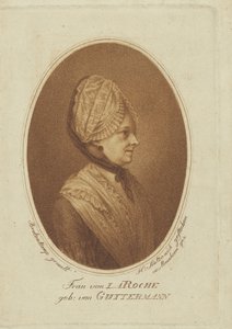 Sophie von La Roche, kızlık soyadı Gutermann von Gutershofen 1730-1807, 1782. by Heinrich Sintzenich