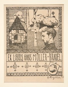 Kitapçık: Eks Libris Hans Mueller-Brauel by Heinrich Vogeler