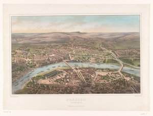 Dresden'in bir sıcak hava balonundan görünümü Dresden, vom Ballon gesehen (nesnedeki başlık) by Heinrich Walter