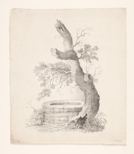 Bir kuyunun yanında yaşlı bir ağaç by Heinrich Wenzler