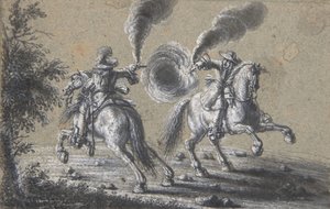 Birbirine Ateş Eden İki Atlı, 1600-1677. by Heinrich Werdmuller