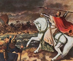 İmparator Büyük Otto, 912-973 (geliştirilmiş renkli taş baskı) by Heinrich von Rustige