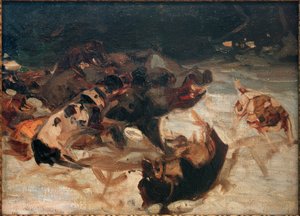 domuz avı by Heinrich von Zügel