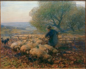 Kalemi terk eden koyun by Heinrich von Zügel