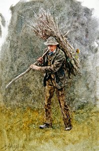 Bir Paket Ahşap (kağıt üzerine sulu boya) by Helen Allingham