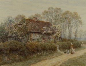 Tatlı Su Kapısında Bir Kulübe by Helen Allingham