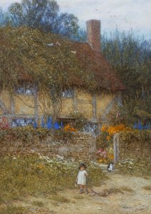 Godalming, Surrey yakınlarında bir kır evi by Helen Allingham