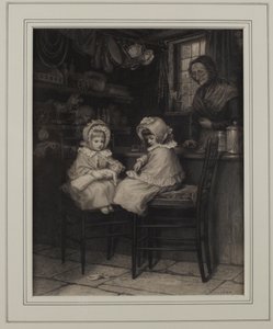Bir Farthing için Yassı Demir (kağıt üzerine mürekkep) by Helen Allingham