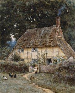 Brook Yolu üzerinde, Witley yakınlarında by Helen Allingham