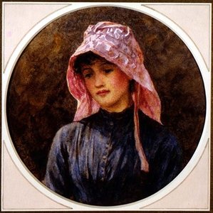 Bir Kızın Portresi (kağıt üzerine sulu boya) by Helen Allingham