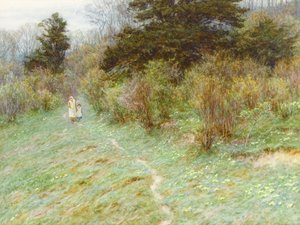 Surrey Heath üzerinde çuha çiçeği (kağıt üzerinde wc) by Helen Allingham