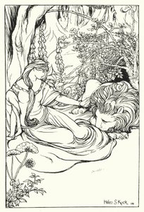 Una ve Aslan (gravür) by Helen S. Kuck