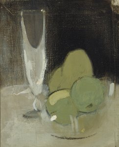 Yeşil Elmalar ve Şampanya Bardağı, 1934. by Helene Schjerfbeck