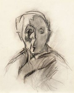 Sanatçının Gözleri Kapalı Otoportresi by Helene Schjerfbeck