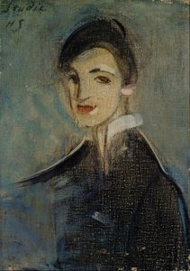Siyahlı Şarkıcı, 1916-1917. by Helene Schjerfbeck