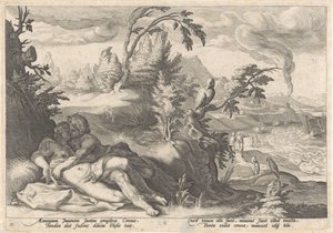 Apollo ve Coronis Metamorfozlar van Ovidius (dizi başlığı) by Hendrick Goltzius (workshop of)