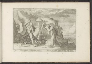 Deucalion ve Pyrrha yeni bir insan ırkı yaratıyor Ovid