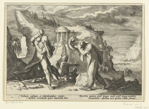 Deucalion ve Pyrrha yeni bir insan ırkı yaratıyor Ovid