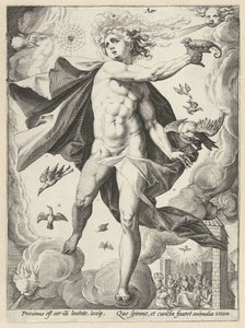 Gökyüzü Aer (nesne üzerindeki başlık) Dört Element (dizi adı) by Hendrick Goltzius (workshop of)