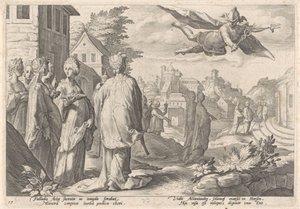 Mercurius en Herse Metamorfosen van Ovidius (dizi adı) by Hendrick Goltzius (workshop of)