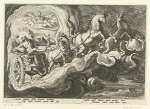 Phaethon babasının arabasını sürüyor Ovid