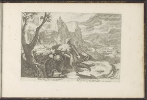 Thisbe bir aslandan kaçar Ovid